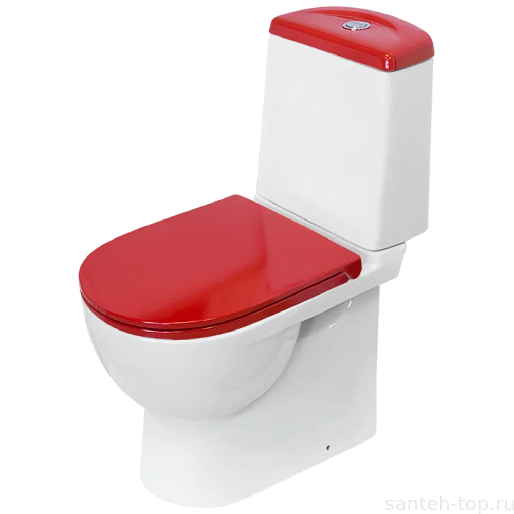 Унитаз-компакт Sanita luxe Best Color Red, с сиденьем микролифт