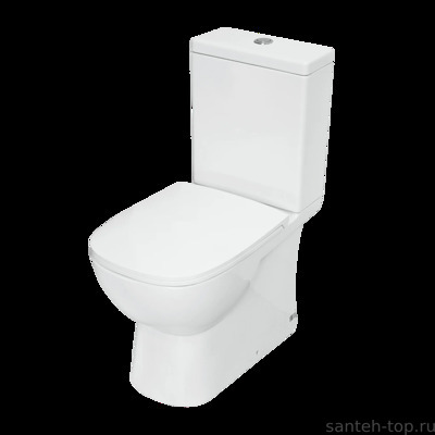 Унитаз-компакт Sanita luxe Quadro Slim, горизонтальный выпуск